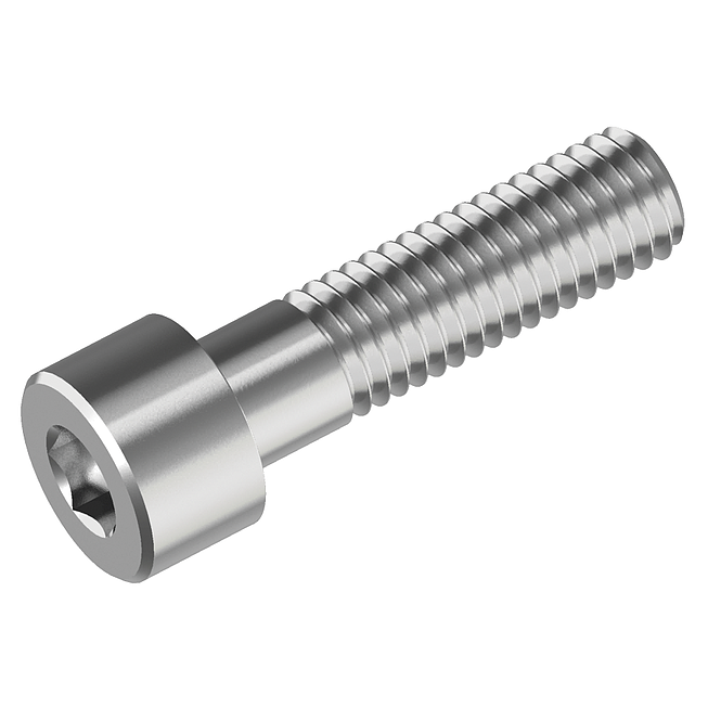 Metrische Schraube Zylinderkopf Innensechskant V2A ISO 4762 (DIN 912) mit Schaft
